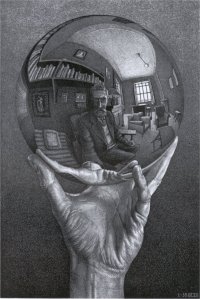 Hand with Reflecting Sphere 1935 Lithograph