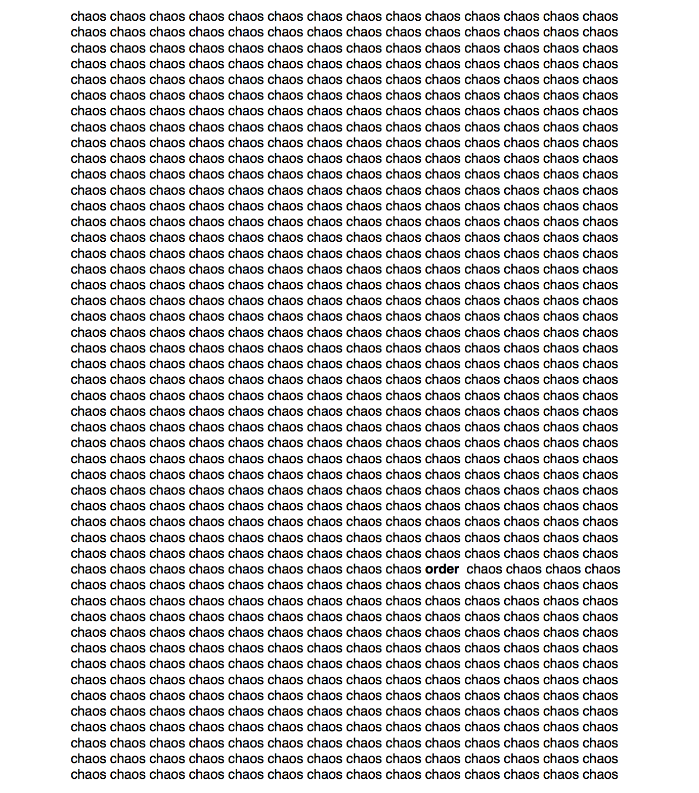 finding order in chaos